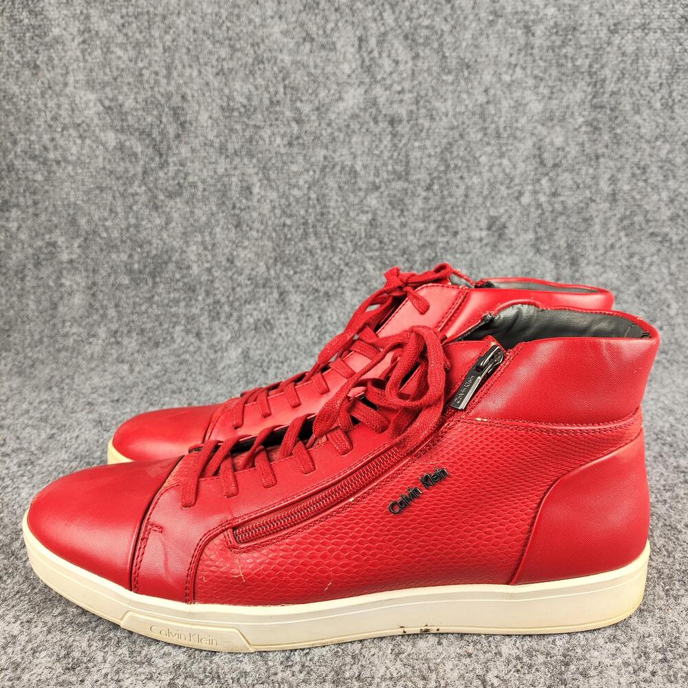 Calvin Klein Balthazar 2 Shoes Mens Size 11 Red High Top Casual Sneakers